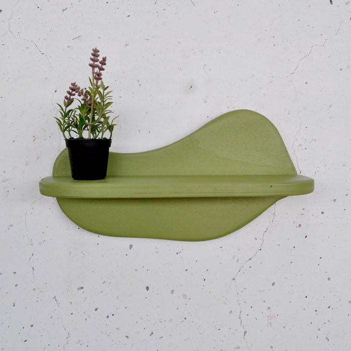 Hanah Home Meh224 Estantería de Pared Verde Claro